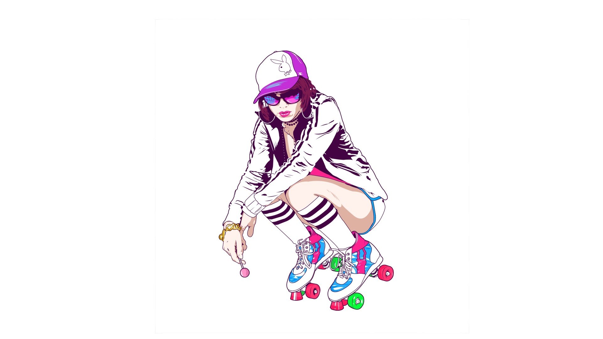 woman on roller skates