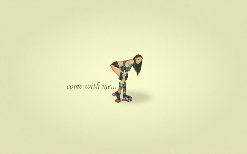 woman on roller skates