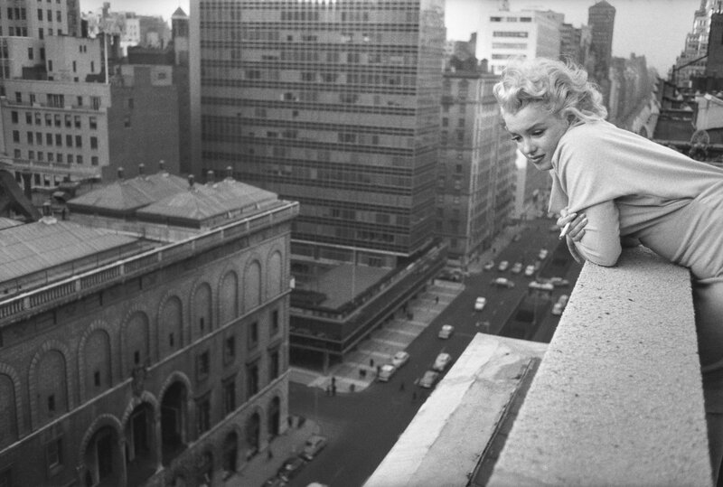 Woman on Rooftop — Black, Contemplative