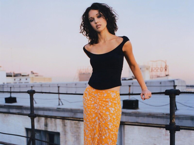 Woman on Rooftop — Black, Dramatic, Sunset, Photograph