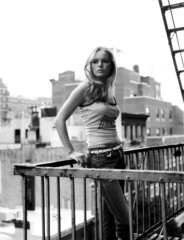 Woman on Rooftop — Black, Serious, Afternoon