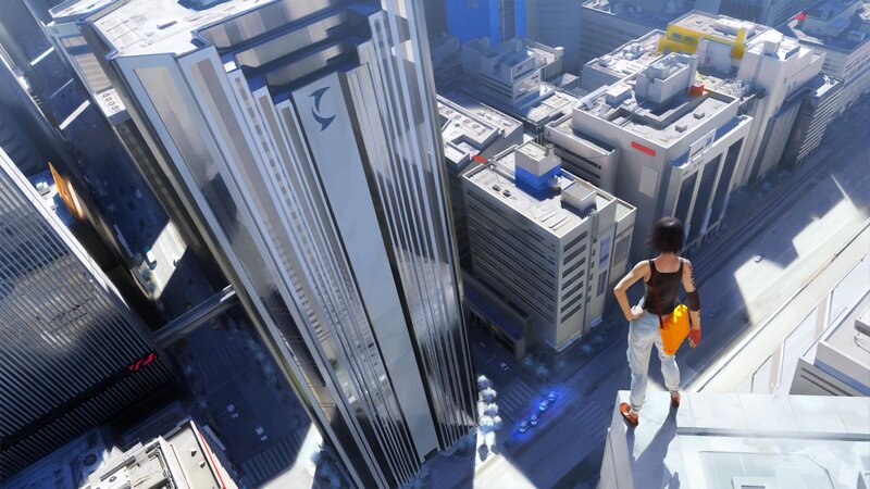 Woman on Rooftop — Gray, Dramatic