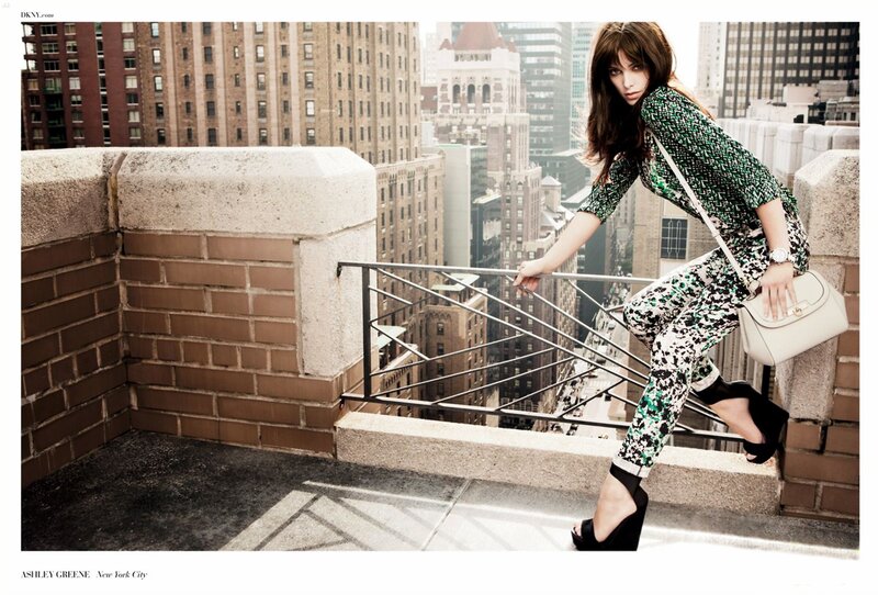 Woman on Rooftop — Green, Confident
