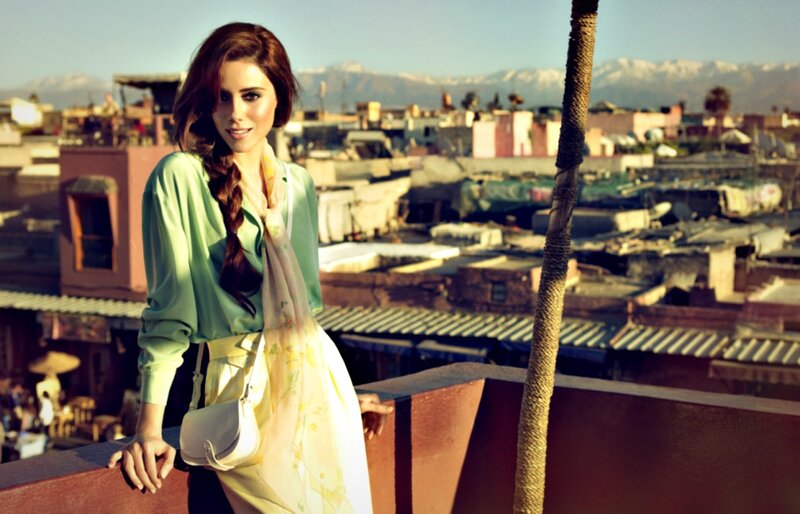 Woman on Rooftop — Green, Serene
