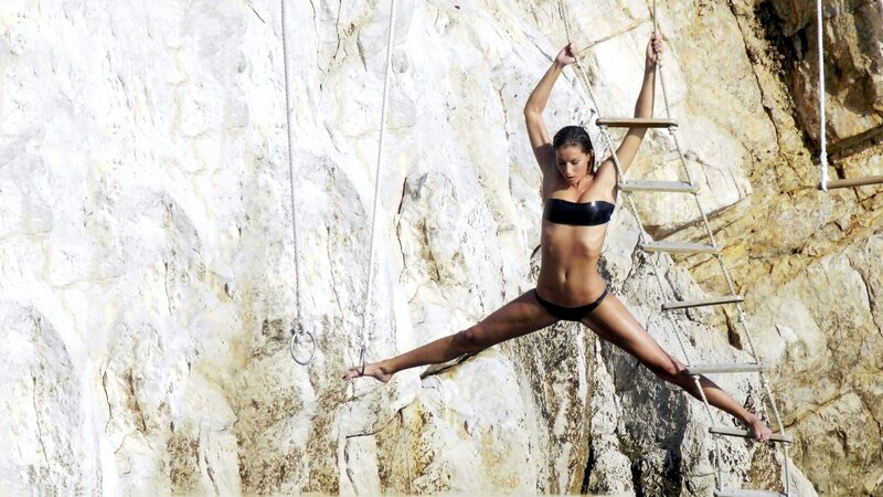 Woman on Rope Ladder