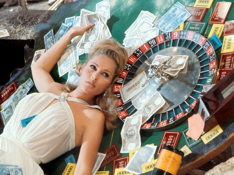 Woman on Roulette Table — White