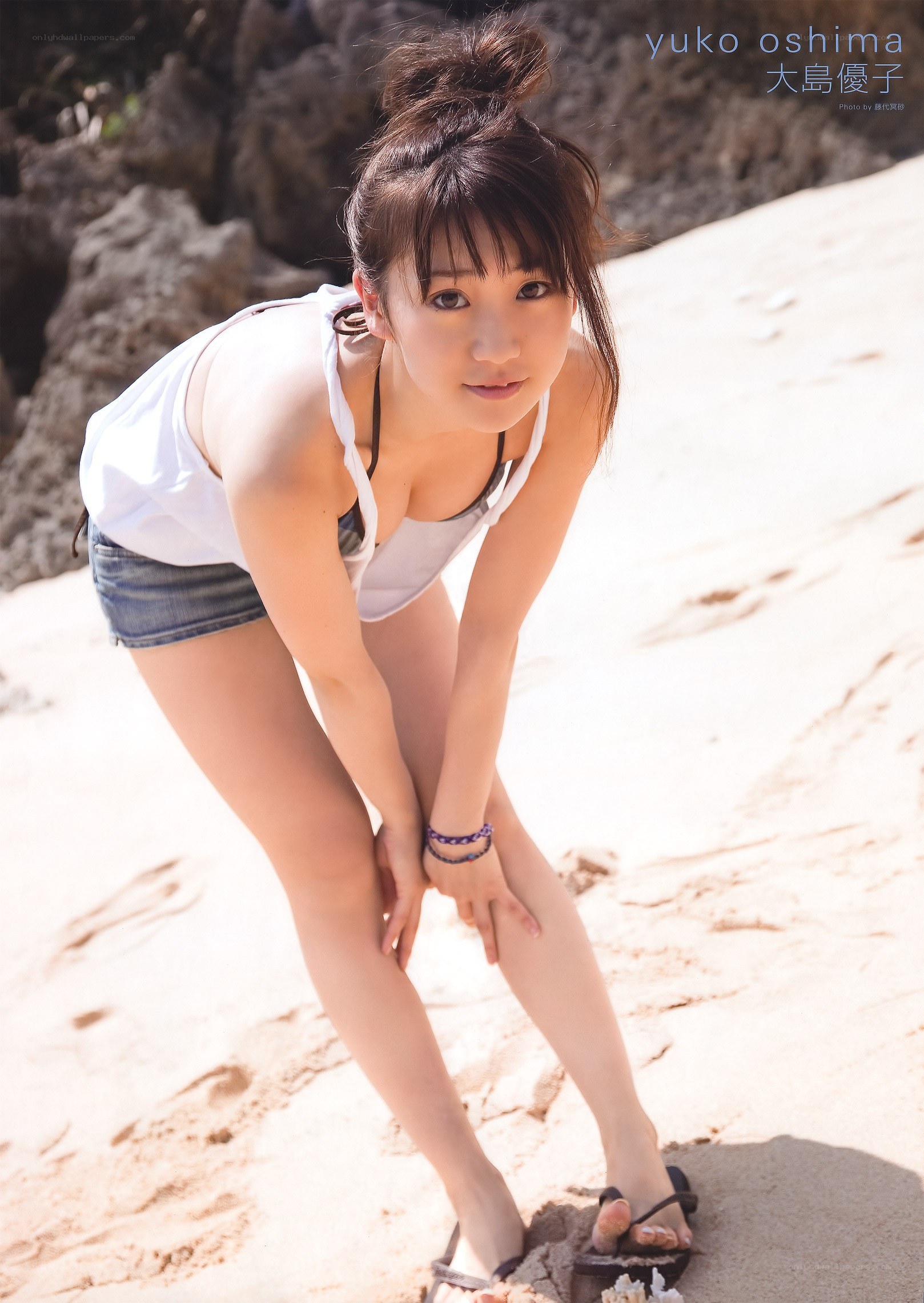 woman on sandy beach