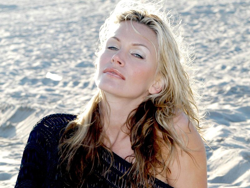 Woman on Sandy Beach — Beige, Serene, Afternoon, Photograph, Sand