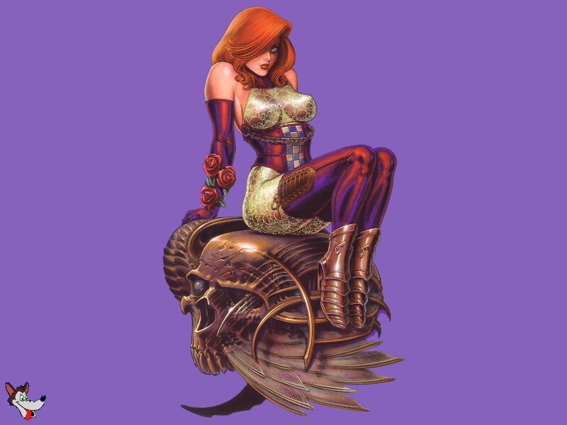 Woman on Skull Throne