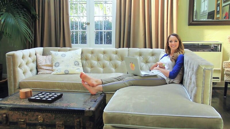 Woman on Sofa with Laptop