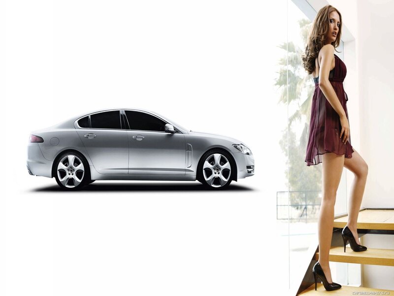 Woman on Stairs with Car