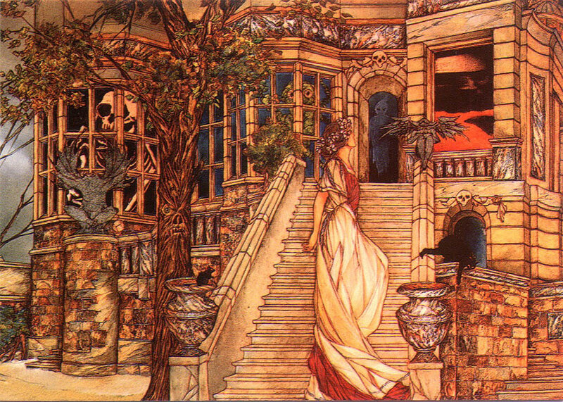 Woman on Stone Stairs