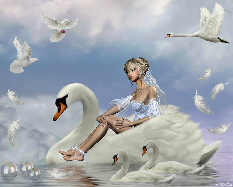 Woman on Swan