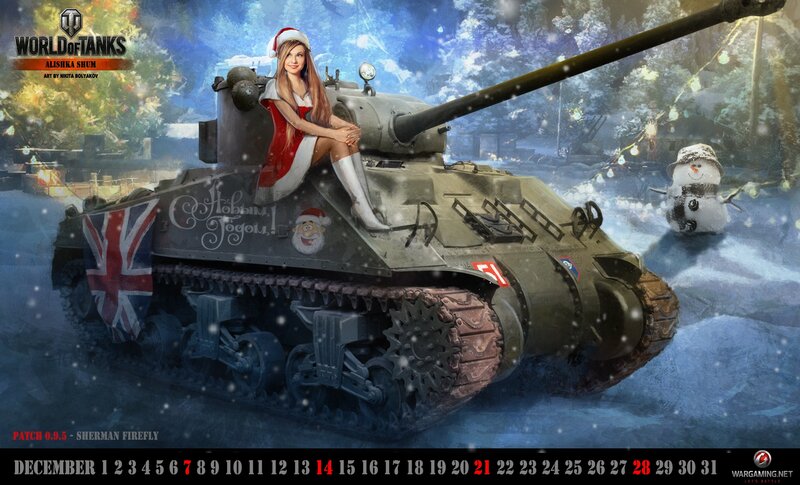 Woman on Tank — Blue