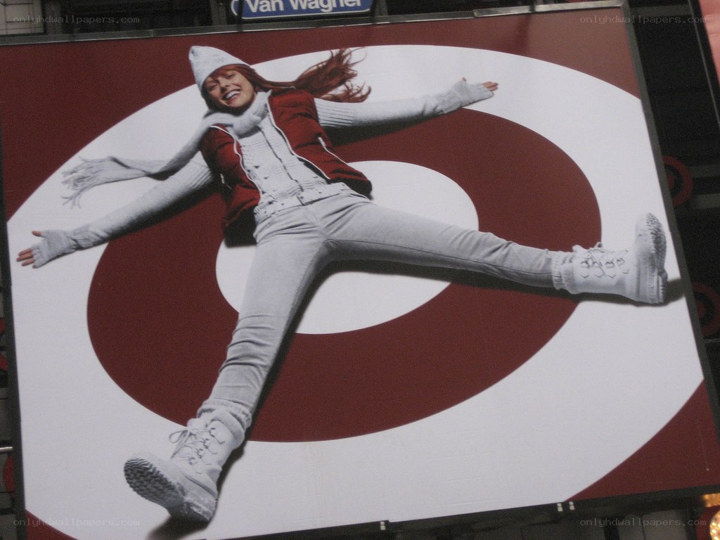 woman on target billboard