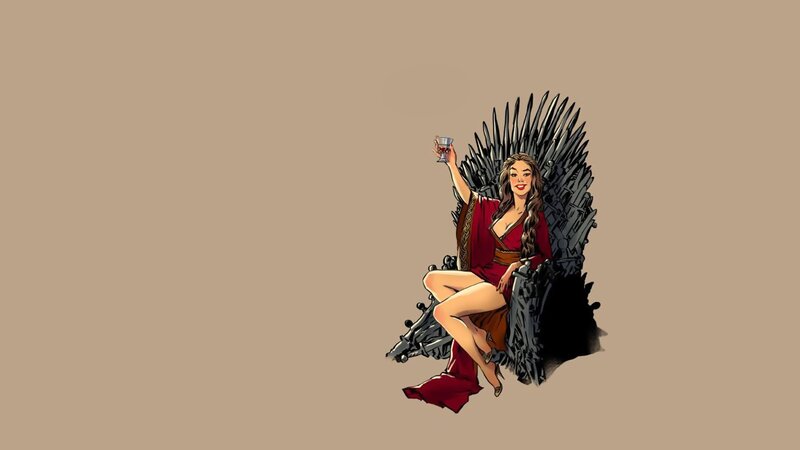 Woman on Throne — Brown