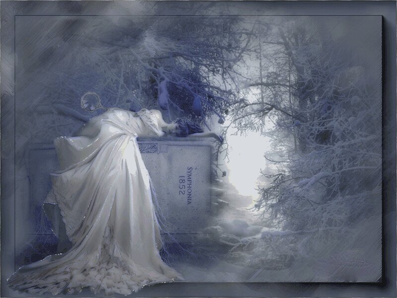 Woman on Tombstone