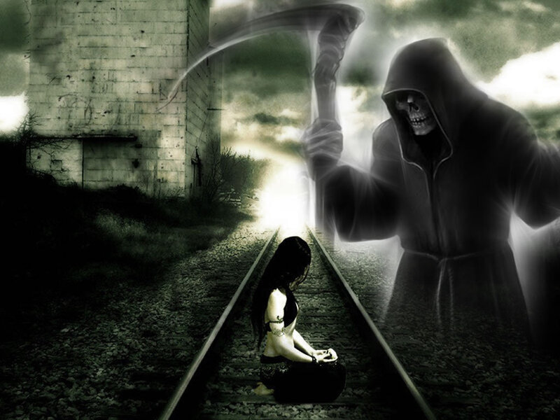 Woman on Train Tracks — Black, Dramatic, Night