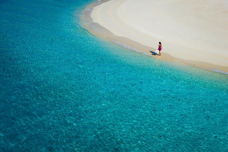 Woman on tropical beach
