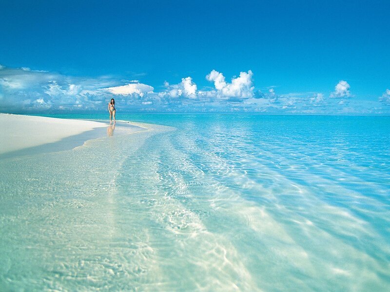 woman on tropical beach