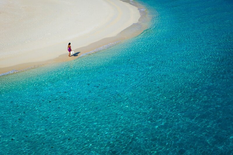 Woman on tropical beach