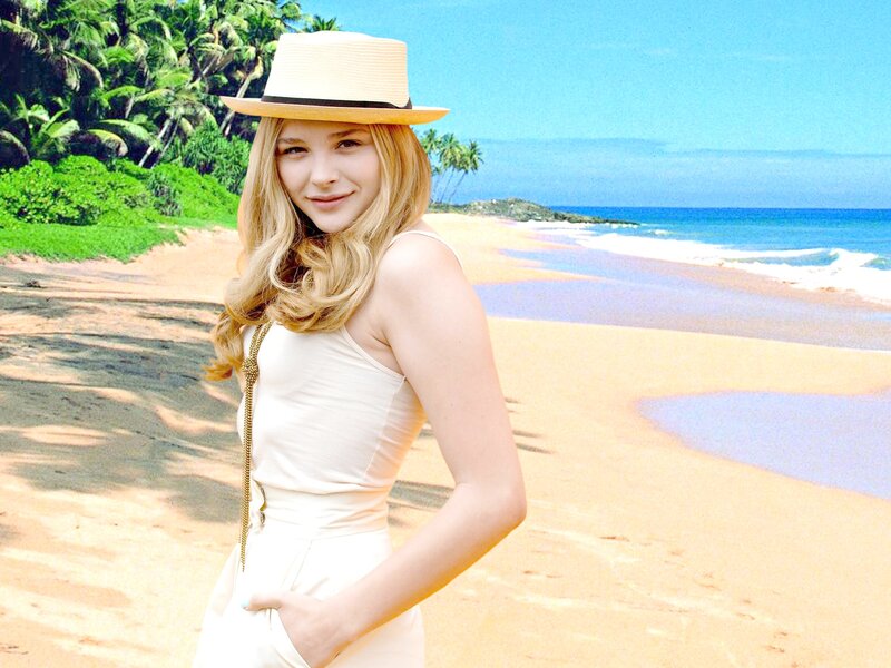 woman on tropical beach