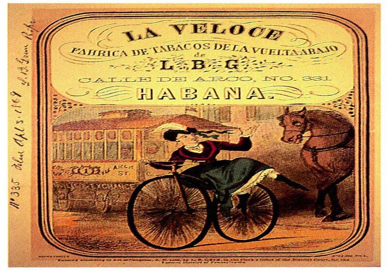 Woman on Velocipede