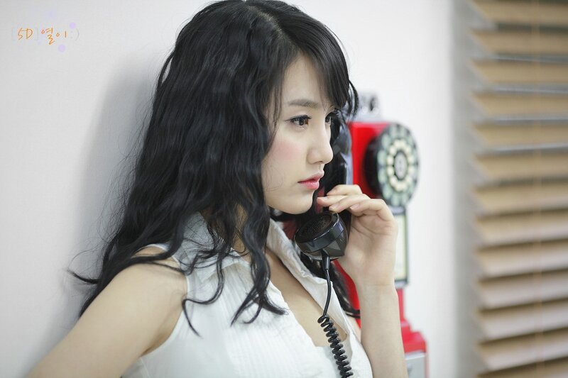 woman on vintage phone