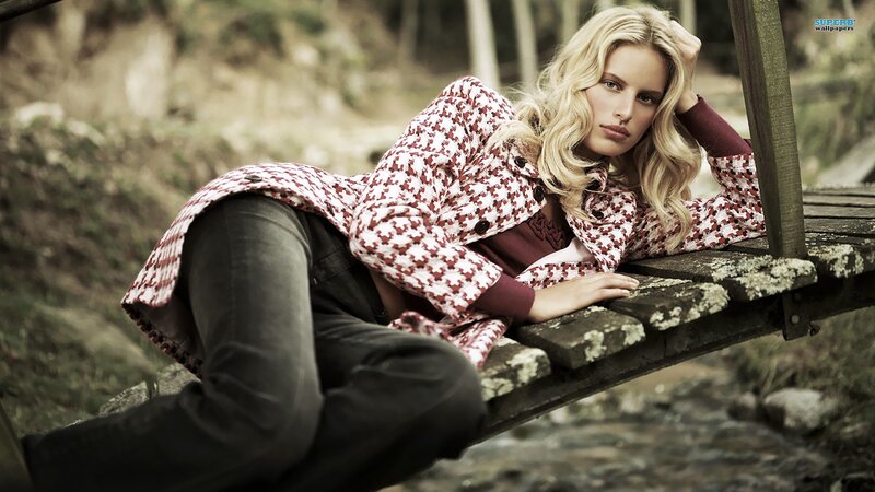 Woman on Wooden Bench — White, Calm, Photograph