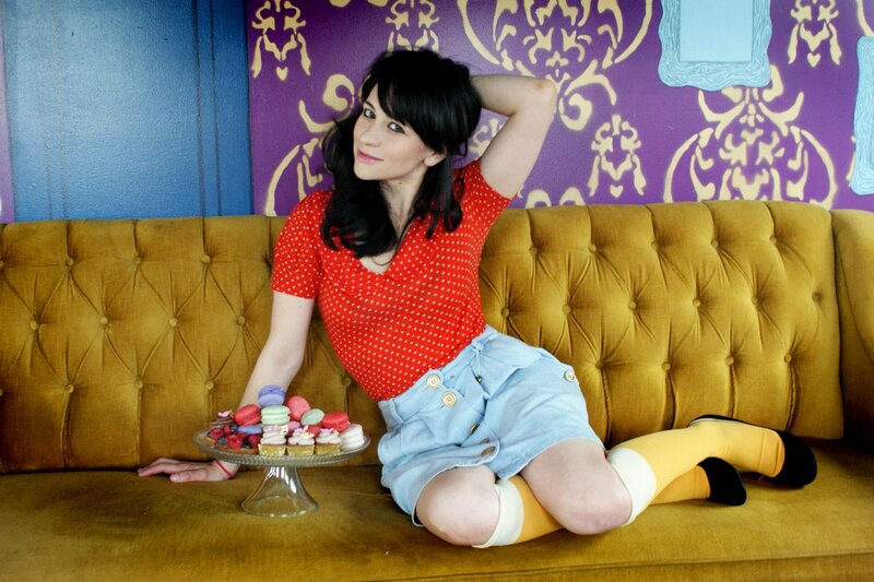 Woman on Yellow Couch — Playful