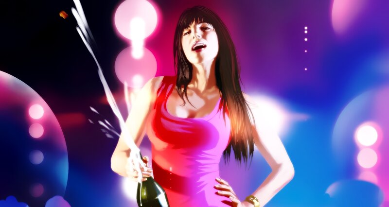 Woman Opening Champagne