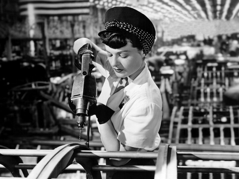 Woman Operating Drill