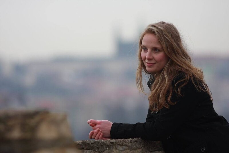woman overlooking city