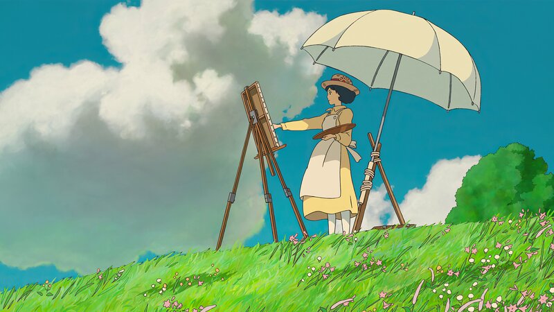 Woman Painting Outdoors — Green, Serene, Afternoon, Anime