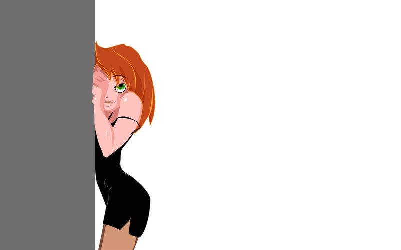 woman peeking from behind a wall