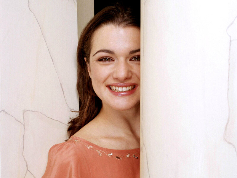 Woman Peeking from Behind Curtain — Peach