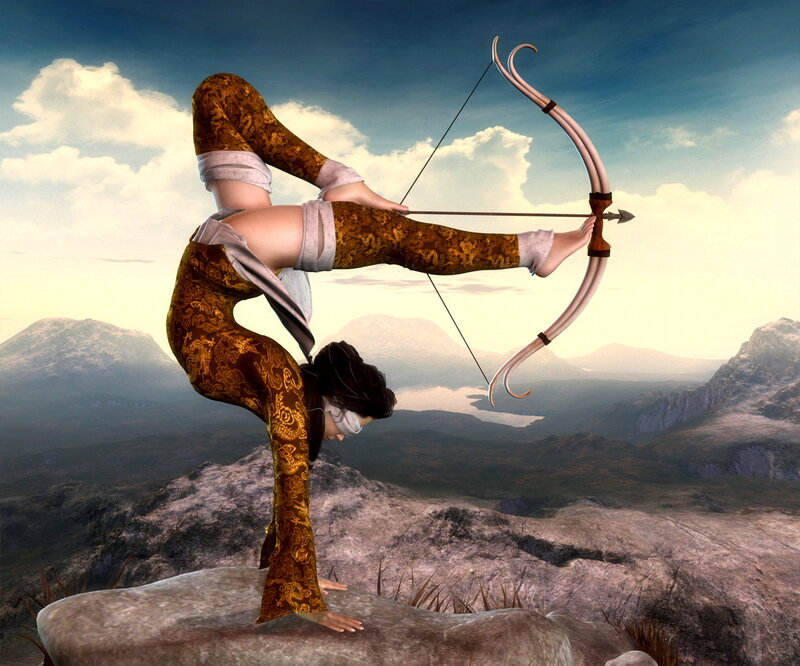 Woman Performing Handstand