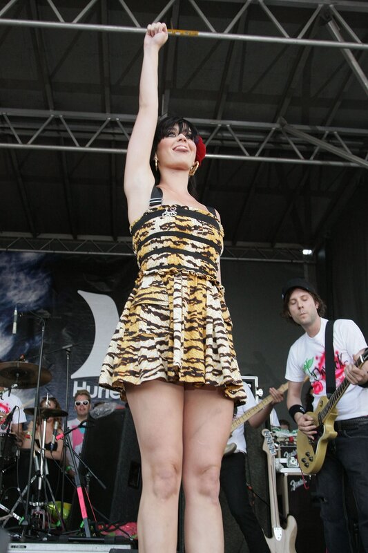 Woman performing on stage