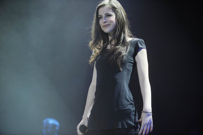 woman performing on stage