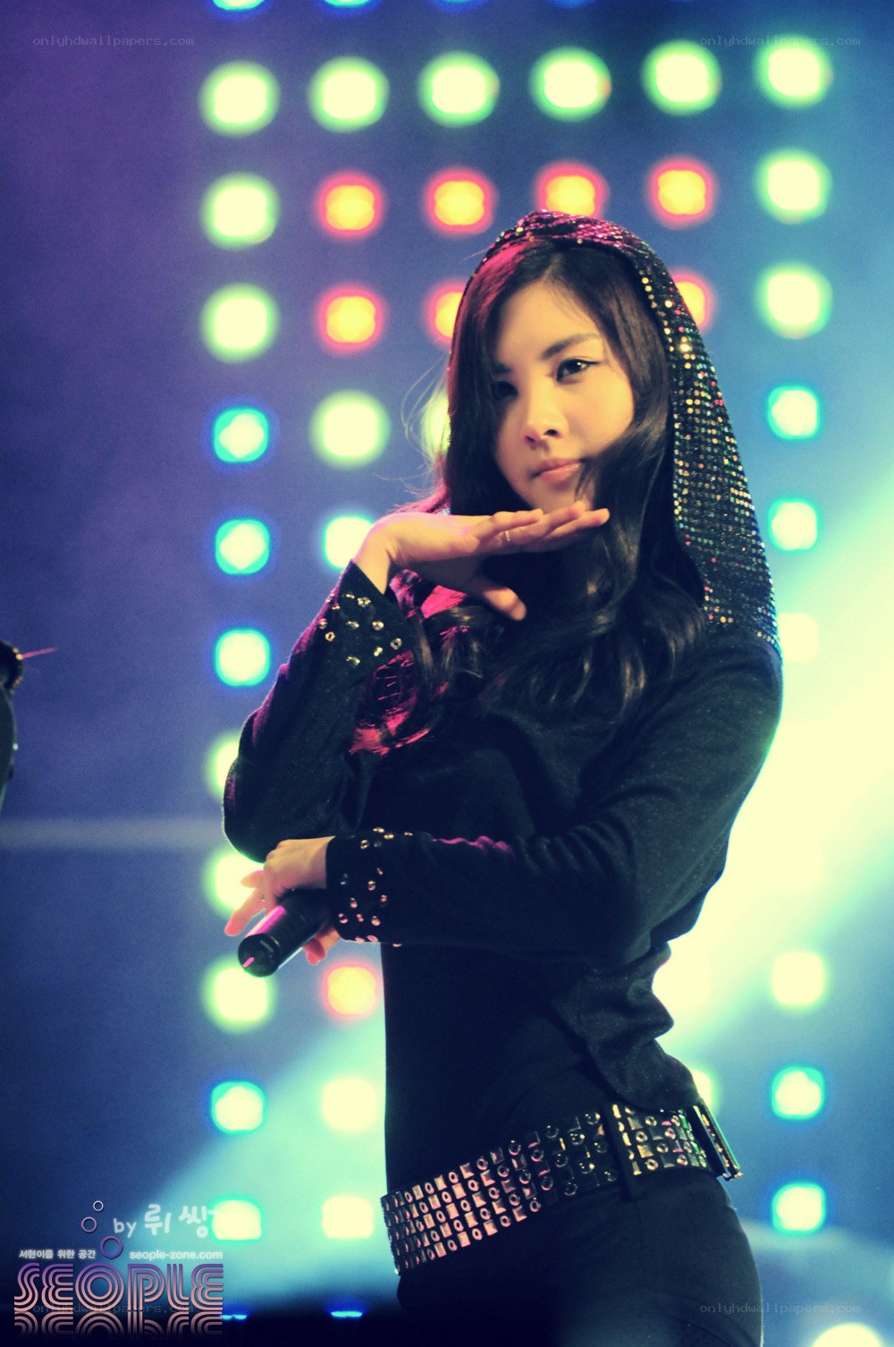 woman performing on stage