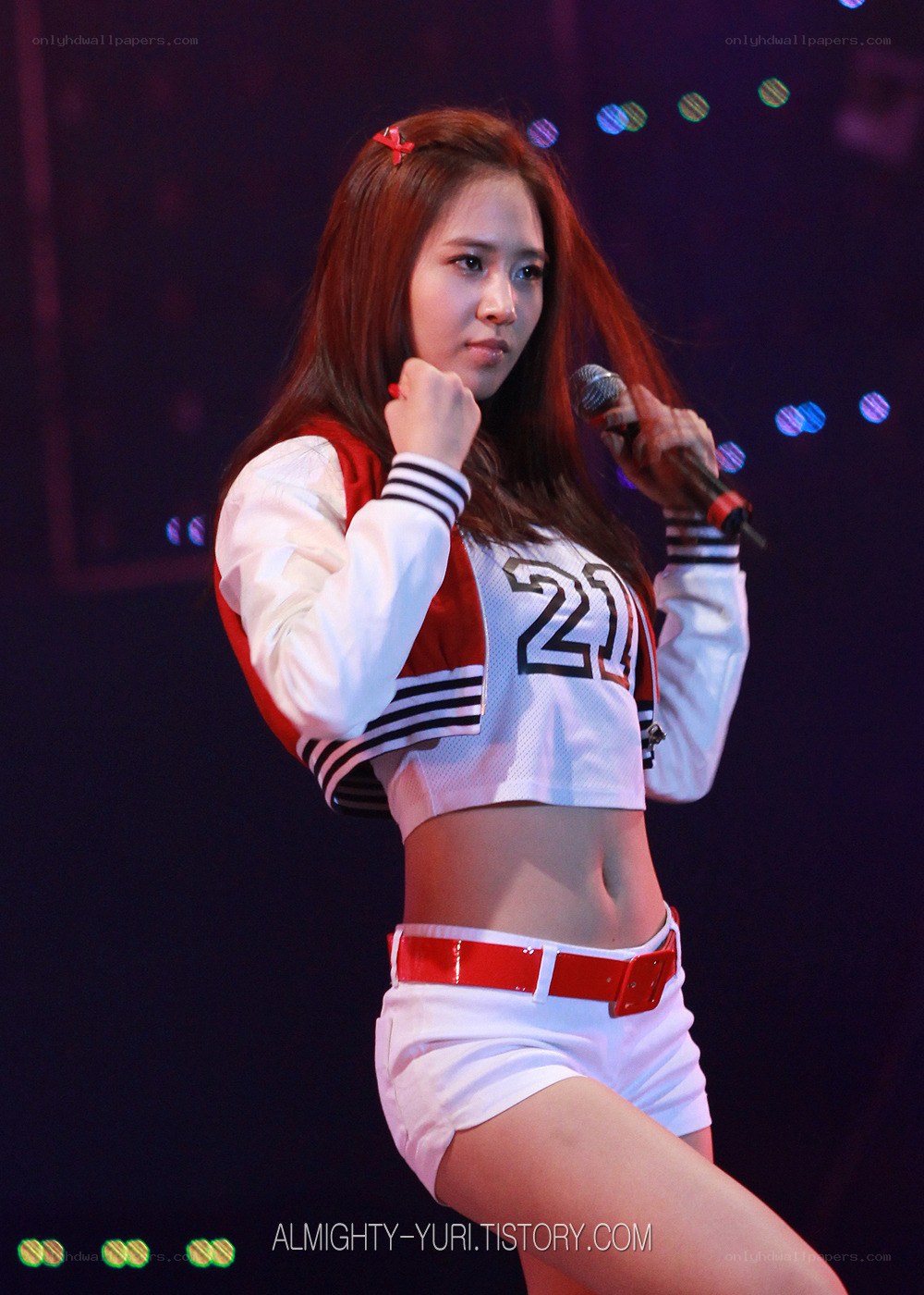 woman performing on stage