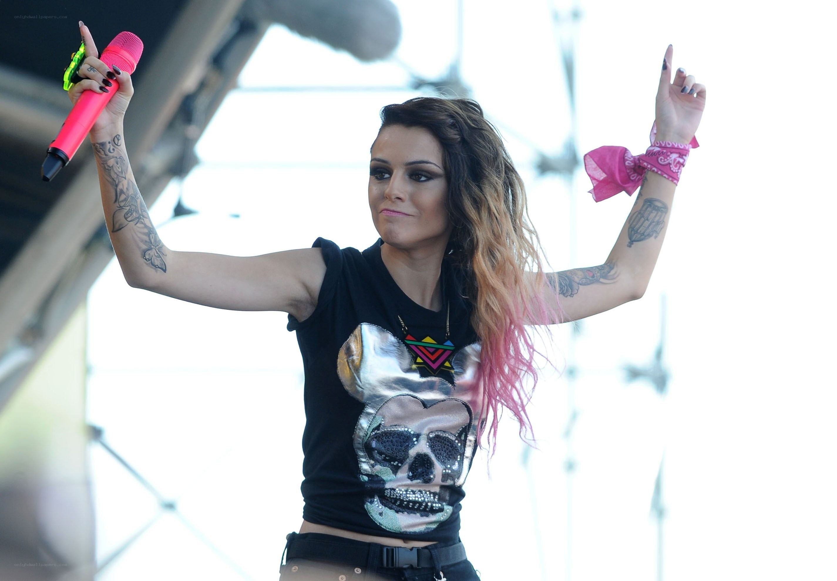 Woman performing on stage