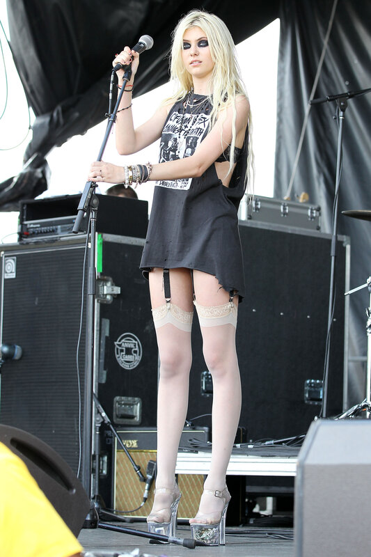 Woman performing on stage