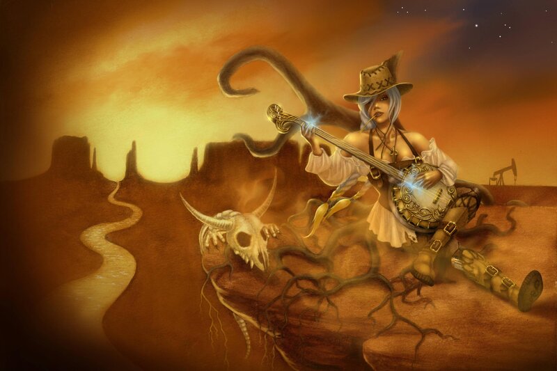 Woman Playing Banjo