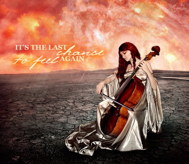 Woman Playing Cello — Orange