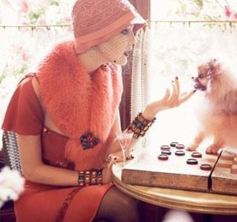 Woman Playing Checkers