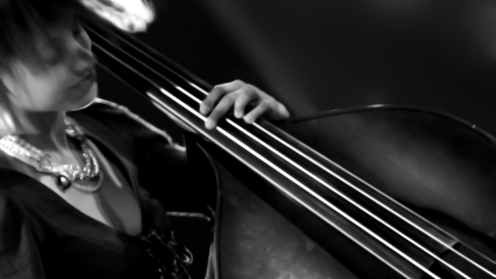 woman playing double bass