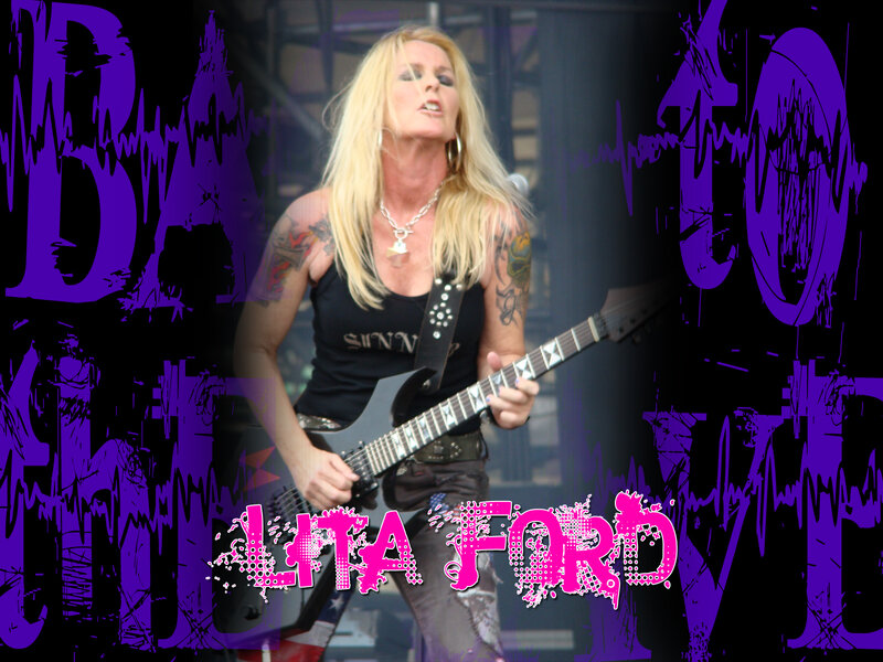 Woman Playing Electric Guitar — Purple