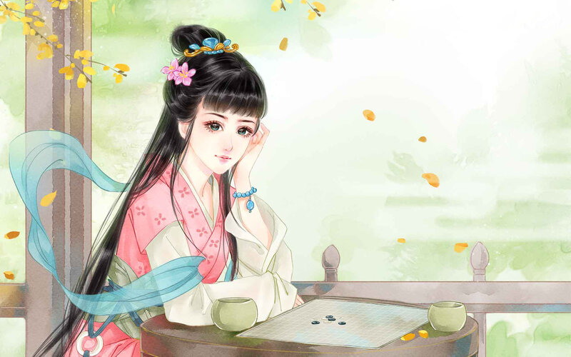 Woman Playing Go