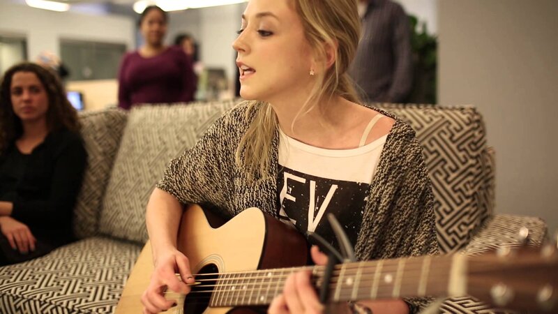 Woman Playing Guitar — Black, Calm